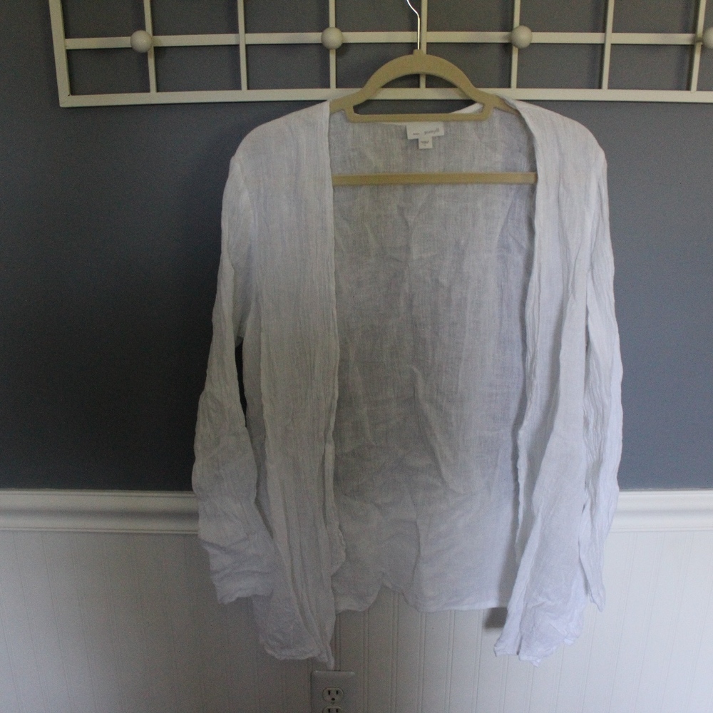 J. Jill White linen Cardigan